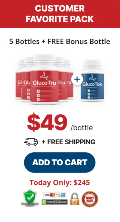 GlucoTru 6 bottles